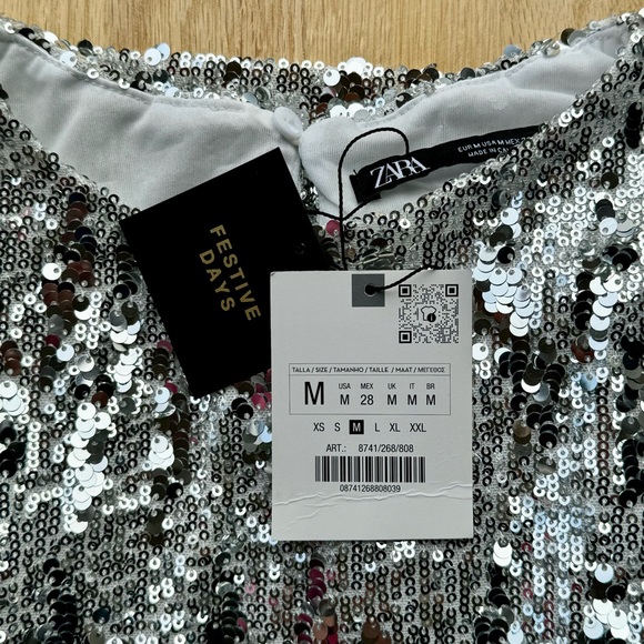 Silver Sequin Fringe Dress - Picture 2 of 5